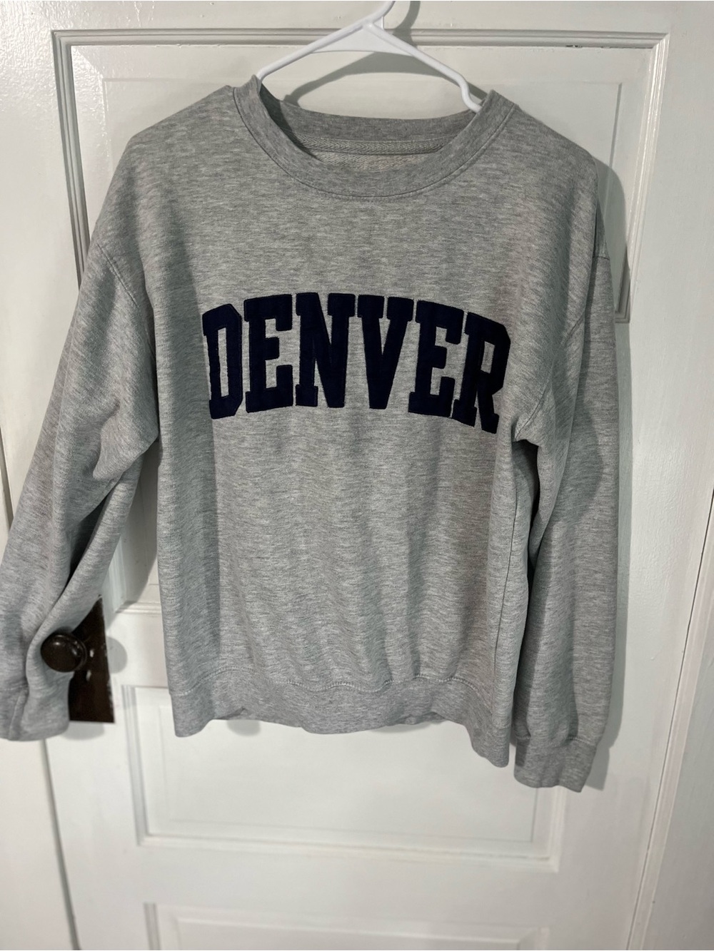 Gray DENVER Crewneck Sweatshirt adult Medium